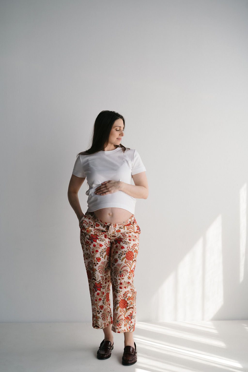 Blue maternity pants