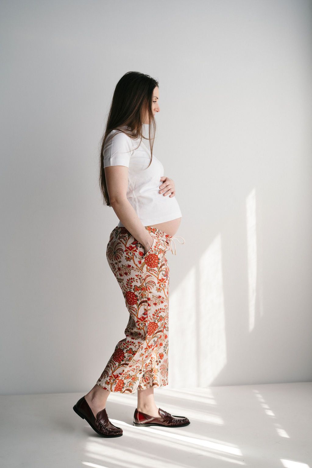 Blue maternity pants