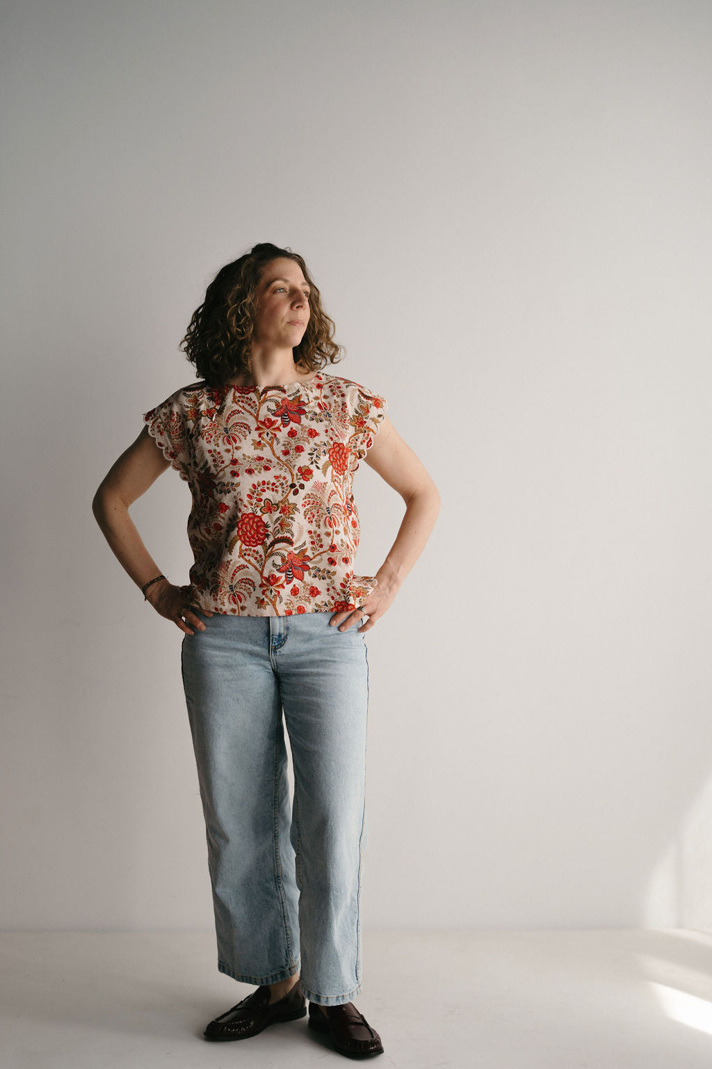 Blue nursing top - Pauline