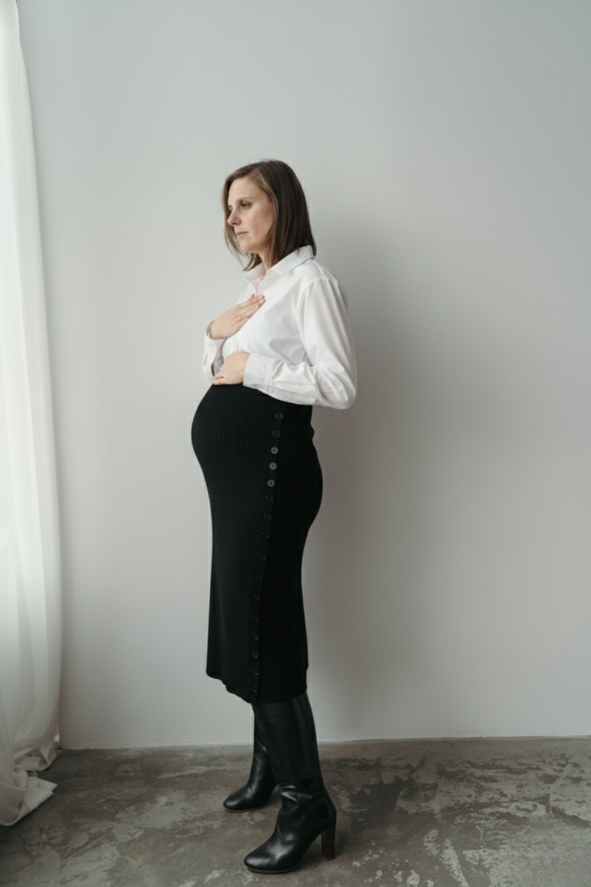 Carla - Jupe de maternité noire