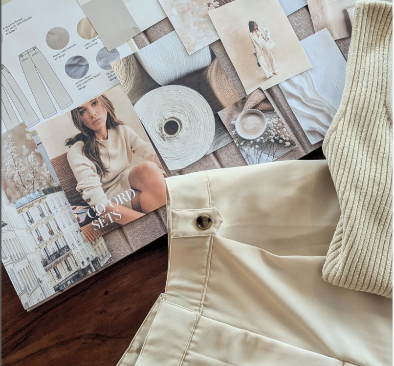 Moodboard du design du pantalon de grossesse pour femme enceinte